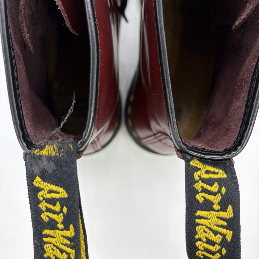 Dr. Martens Womens 9 Mens 8 Boots 1460 8-Eye Cherry Red Smooth Leather Lace Read - Picture 11 of 15
